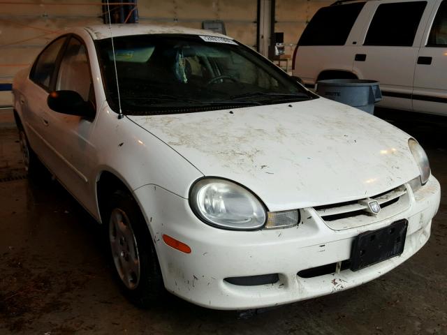 1B3ES26C52D582543 - 2002 DODGE NEON WHITE photo 1