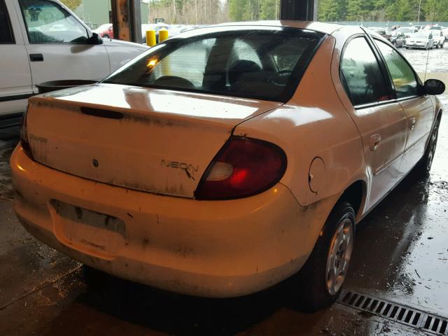 1B3ES26C52D582543 - 2002 DODGE NEON WHITE photo 4