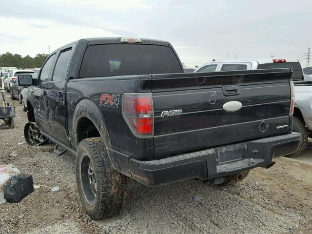 1FTFW1EF2CKD16049 - 2012 FORD F150 SUPER BLACK photo 3