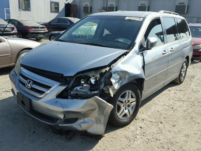 5FNRL38436B042874 - 2006 HONDA ODYSSEY EX GRAY photo 2