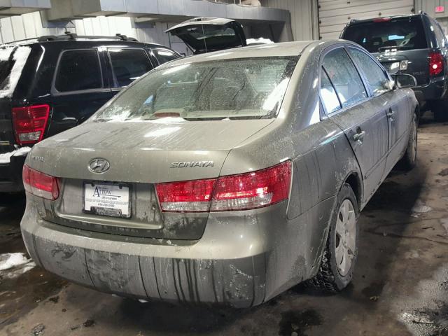 5NPET46C27H220209 - 2007 HYUNDAI SONATA GLS GREEN photo 4