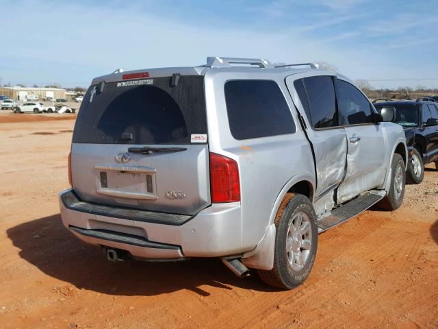 5N3AA08C24N811102 - 2004 INFINITI QX56 SILVER photo 4