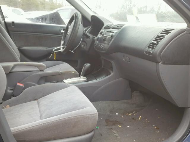 2HGES26723H538698 - 2003 HONDA CIVIC EX ლურჯი ფოტო 5