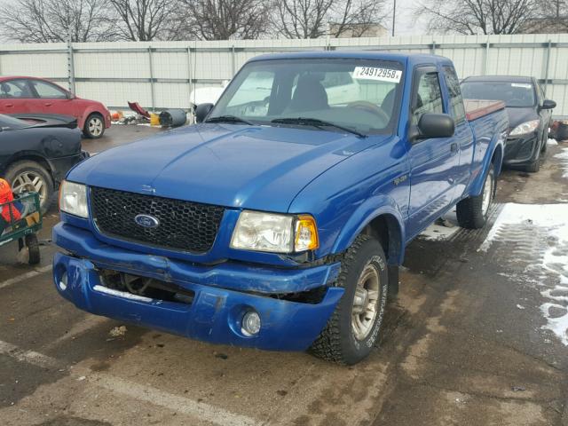 1FTYR44U32PA64511 - 2002 FORD RANGER SUP BLUE photo 2