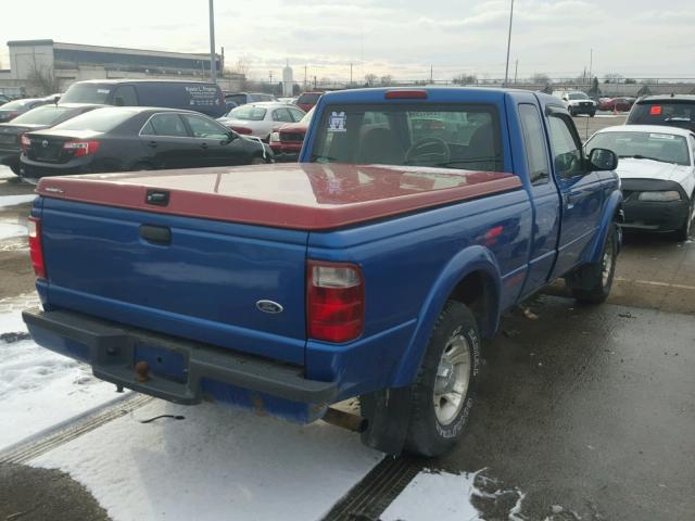 1FTYR44U32PA64511 - 2002 FORD RANGER SUP BLUE photo 4