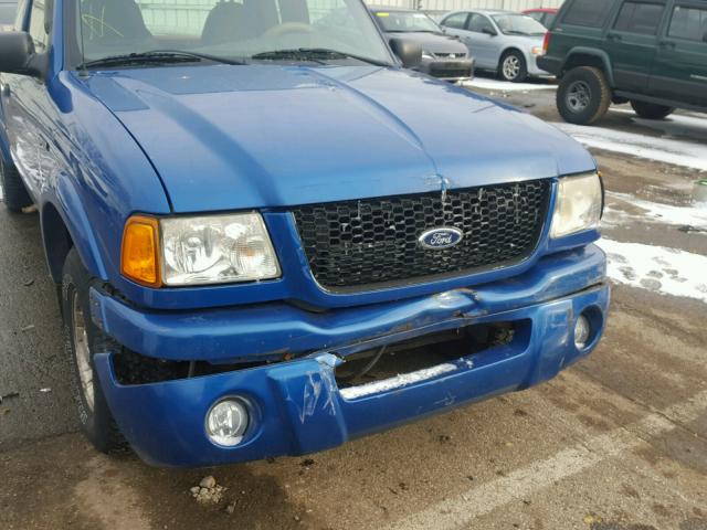 1FTYR44U32PA64511 - 2002 FORD RANGER SUP BLUE photo 9