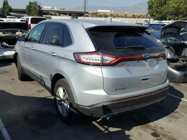 2FMPK3J92HBB89229 - 2017 FORD EDGE SEL SILVER photo 3