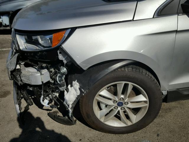 2FMPK3J92HBB89229 - 2017 FORD EDGE SEL SILVER photo 9