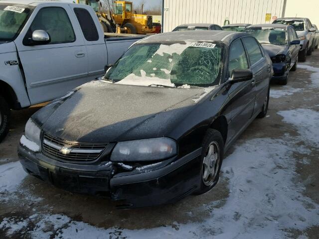 2G1WF52E859389281 - 2005 CHEVROLET IMPALA BLACK photo 2