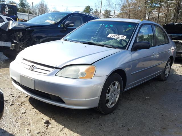 2HGES16592H505639 - 2002 HONDA CIVIC LX SILVER photo 2