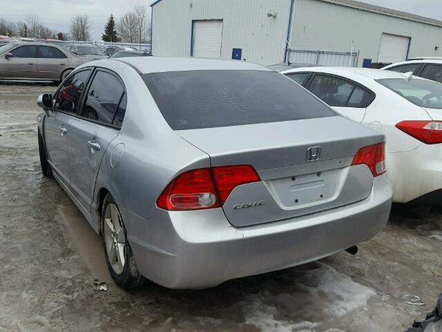 2HGFA16557H013172 - 2007 HONDA CIVIC LX SILVER photo 3