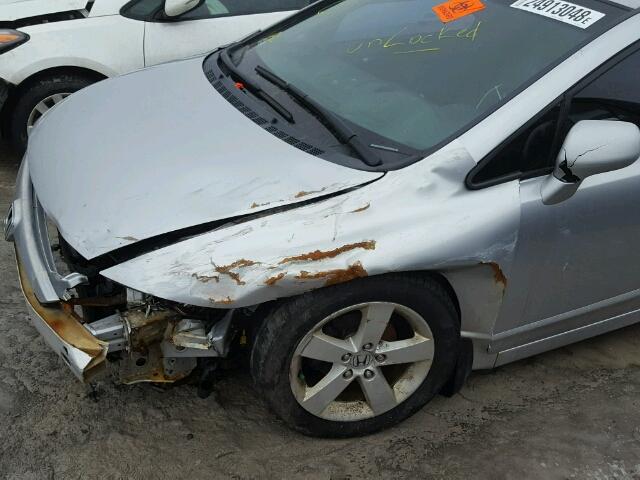 2HGFA16557H013172 - 2007 HONDA CIVIC LX SILVER photo 9