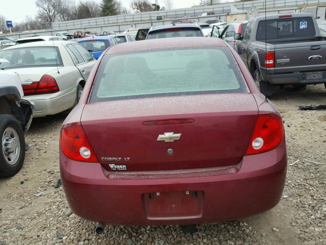 1G1AL55F477362946 - 2007 CHEVROLET COBALT LT MAROON photo 9