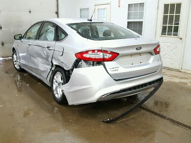 1FA6P0H78E5375190 - 2014 FORD FUSION SE SILVER photo 3