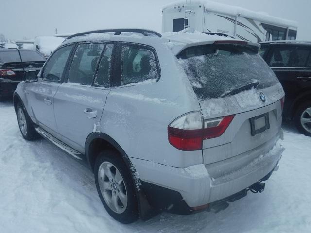 WBXPC93407WF23136 - 2007 BMW X3 3.0SI SILVER photo 3