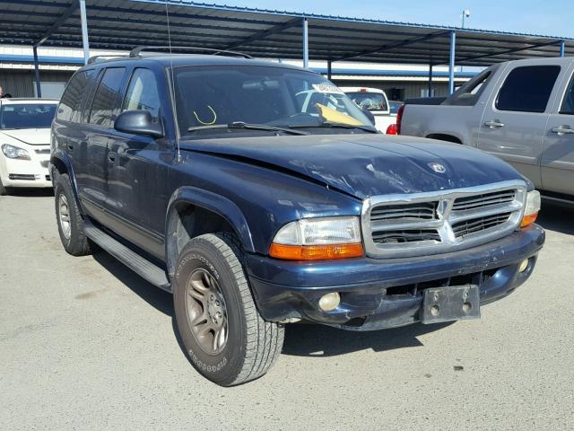 1B4HS48N92F161271 - 2002 DODGE DURANGO SL BLUE photo 1