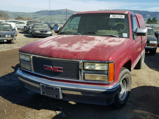 1GTDC14K0NZ536119 - 1992 GMC SIERRA C15 BURGUNDY photo 2