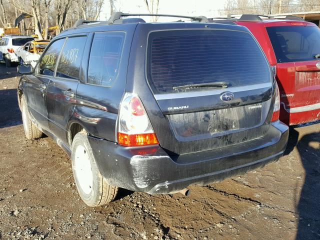 JF1SG63628H713136 - 2008 SUBARU FORESTER 2 BLACK photo 3