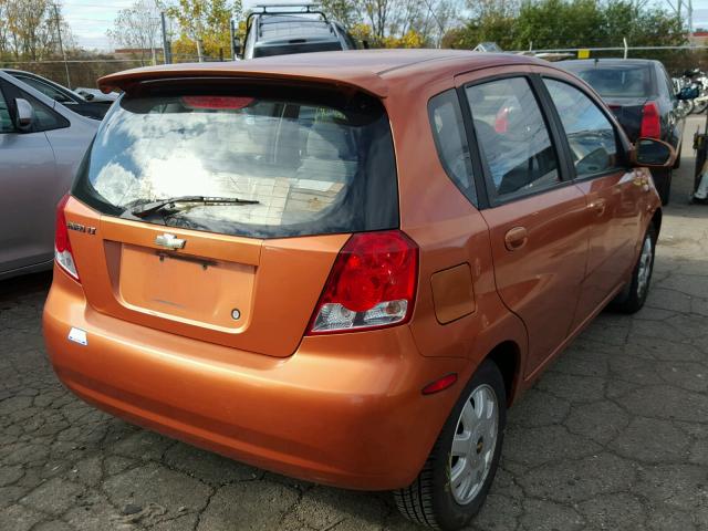 KL1TG626X5B302914 - 2005 CHEVROLET AVEO LT ORANGE photo 4