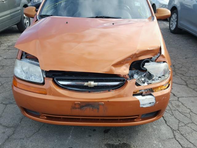 KL1TG626X5B302914 - 2005 CHEVROLET AVEO LT ORANGE photo 9