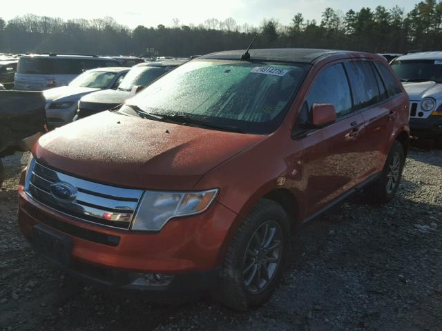 2FMDK38C98BB31106 - 2008 FORD EDGE SEL ORANGE photo 2