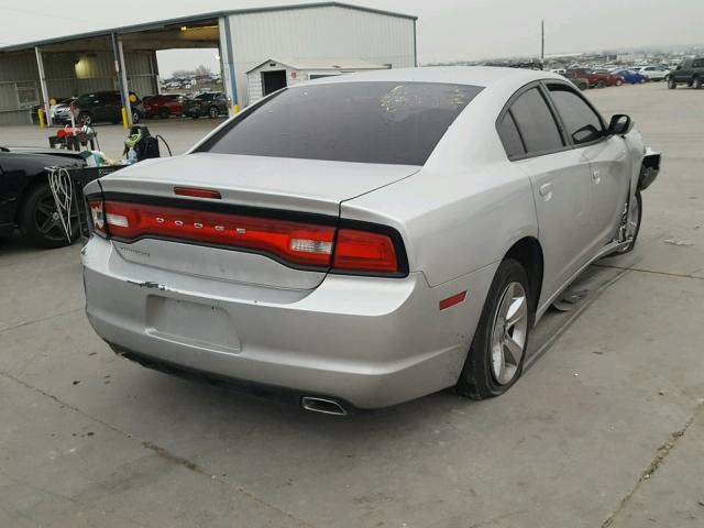 2C3CDXBG5CH185168 - 2012 DODGE CHARGER SE SILVER photo 4