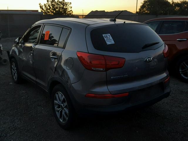 KNDPBCAC3G7806905 - 2016 KIA SPORTAGE L GRAY photo 3