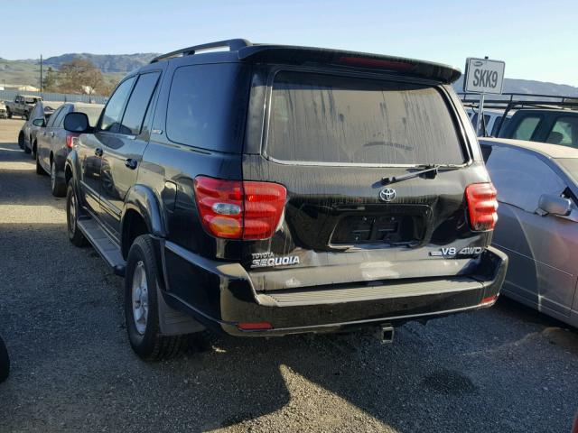 5TDBT48A81S031726 - 2001 TOYOTA SEQUOIA LI BLACK photo 3