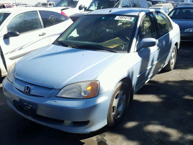 JHMES95673S026104 - 2003 HONDA CIVIC HYBR BLUE photo 2