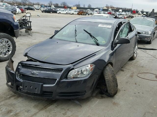 1G1ZA5EU6CF298738 - 2012 CHEVROLET MALIBU LS BLACK photo 2