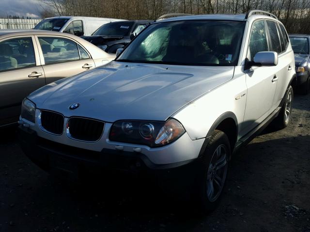 WBXPA93475WD24443 - 2005 BMW X3 3.0I SILVER photo 2