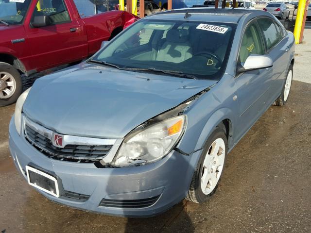 1G8ZS57N38F203743 - 2008 SATURN AURA XE BLUE photo 2