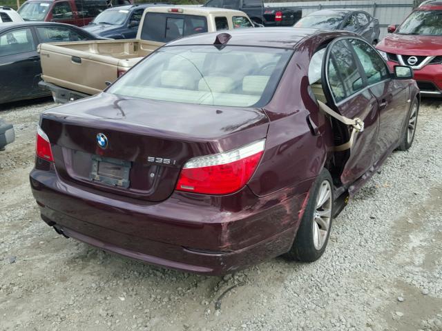 WBANW1C50AC164461 - 2010 BMW 535 I PURPLE photo 4