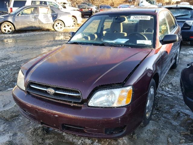 4S3BE635116207287 - 2001 SUBARU LEGACY L RED photo 2