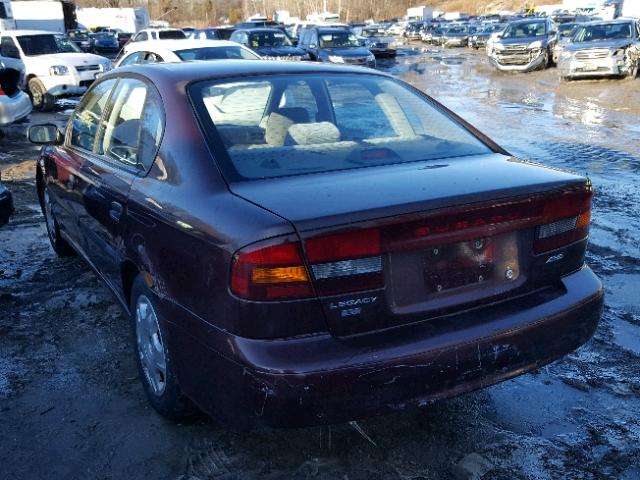 4S3BE635116207287 - 2001 SUBARU LEGACY L RED photo 3