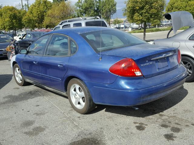 1FAFP53U23G185333 - 2003 FORD TAURUS SE BLUE photo 3