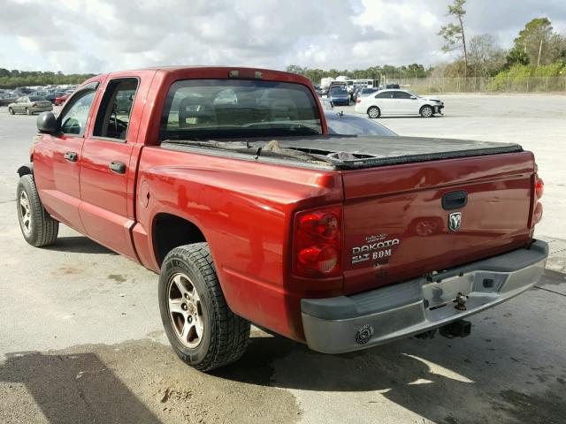 1D7HE48K56S707888 - 2006 DODGE DAKOTA QUA RED photo 3