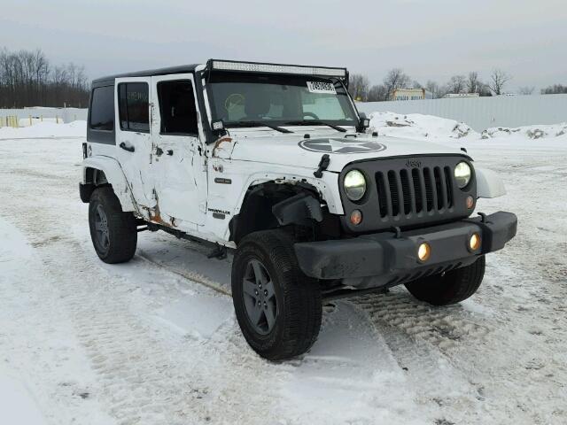 1C4BJWDG2GL181045 - 2016 JEEP WRANGLER U WHITE photo 1