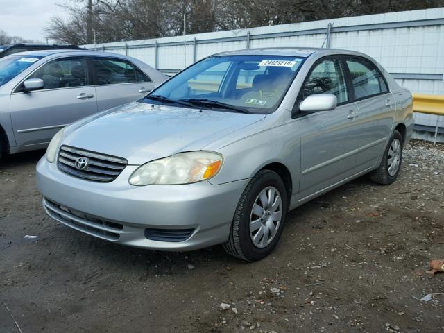 2T1BR38E83C012519 - 2003 TOYOTA COROLLA CE SILVER photo 2