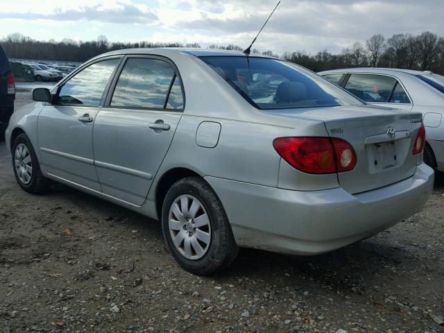 2T1BR38E83C012519 - 2003 TOYOTA COROLLA CE SILVER photo 3