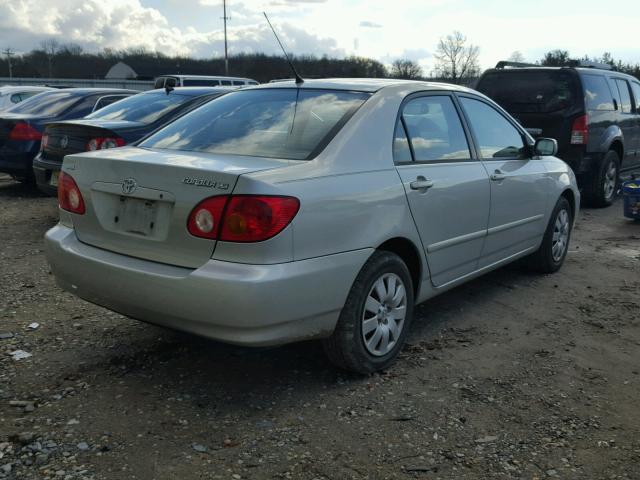 2T1BR38E83C012519 - 2003 TOYOTA COROLLA CE SILVER photo 4