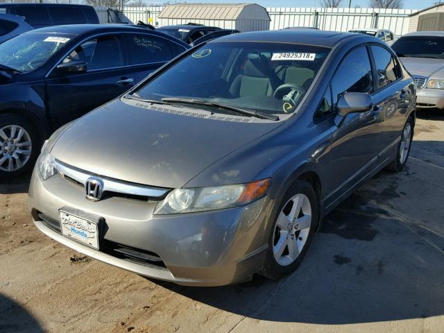 1HGFA16868L005287 - 2008 HONDA CIVIC EX GRAY photo 2