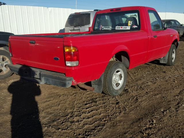 1FTCR10C6WUA00458 - 1998 FORD RANGER RED photo 4