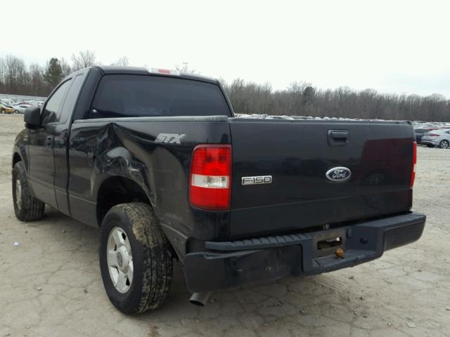 1FTRF12W44NC70192 - 2004 FORD F150 BLACK photo 3