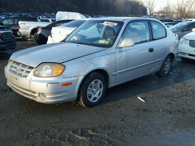 KMHCG35CX4U309823 - 2004 HYUNDAI ACCENT GL SILVER photo 2