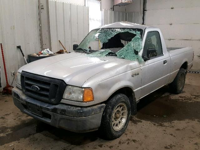 1FTYR10D35PA08559 - 2005 FORD RANGER SILVER photo 2