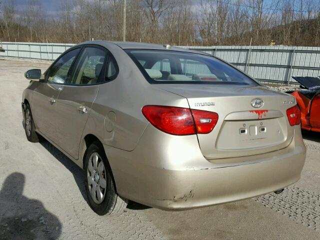 KMHDU46D67U183636 - 2007 HYUNDAI ELANTRA GL GOLD photo 3