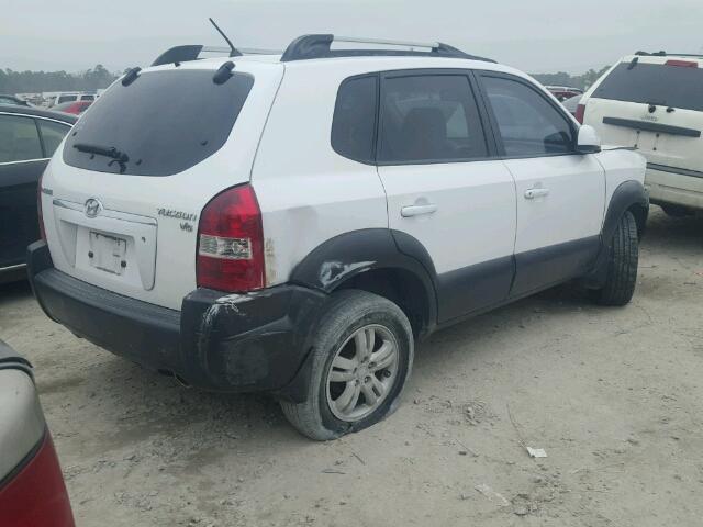 KM8JN12D96U300936 - 2006 HYUNDAI TUCSON GLS WHITE photo 4