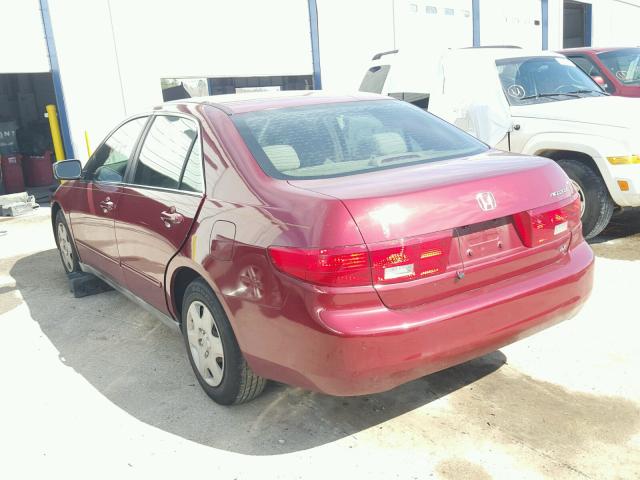 1HGCM56415A158133 - 2005 HONDA ACCORD LX RED photo 3