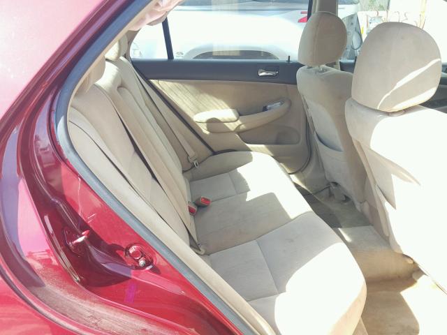 1HGCM56415A158133 - 2005 HONDA ACCORD LX RED photo 6